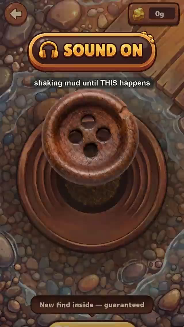 Gameplay: washing gravel in a gold pan